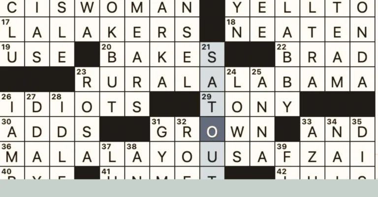 Specification for a Cut NYT Crossword