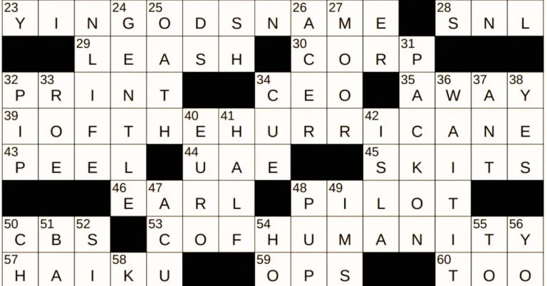 Record Book NYT Crossword