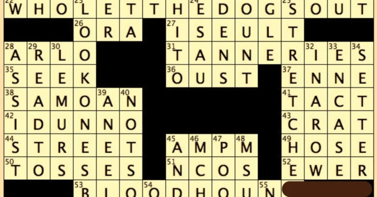 Canine Handler NYT Crossword