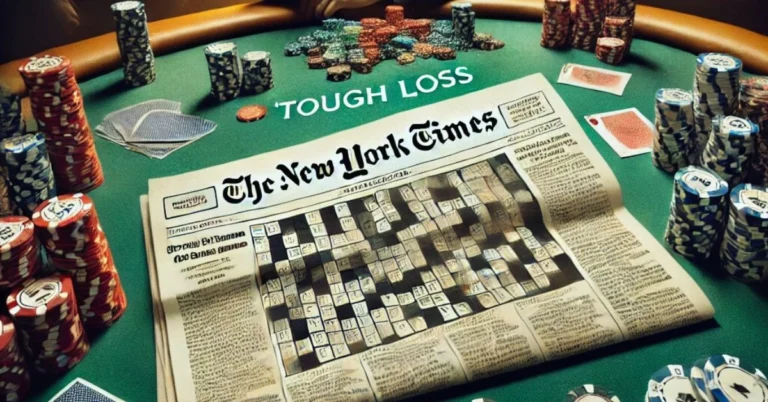 Tough Loss Poker NYT Crossword